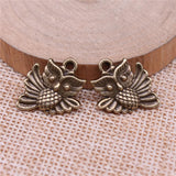 WYSIWYG 10pcs 17x16mm Owl Charms For Jewelry Making Antique Silver Plated Antique Bronze Color Jewelry Findings