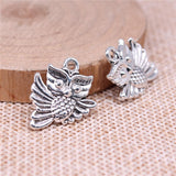 WYSIWYG 10pcs 17x16mm Owl Charms For Jewelry Making Antique Silver Plated Antique Bronze Color Jewelry Findings