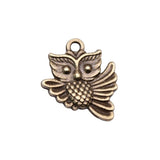 WYSIWYG 10pcs 17x16mm Owl Charms For Jewelry Making Antique Silver Plated Antique Bronze Color Jewelry Findings