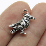 10pcs 17x17mm 2 Colors Antique Silver Color Antique Bronze Plated Pendants Bird Charm 3D Bird Pendants Sparrow Bird ef3921