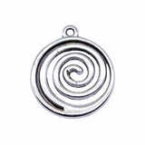 WYSIWYG 10pcs 17x17mm Antique Silver Color Whirlpool Charms Pendant For Jewelry Making DIY Jewelry Findings