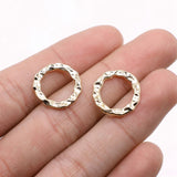 WYSIWYG 10pcs 17x17mm Charms Connector Jewelry Findings DIY Accessories Circle Pendant KC Gold Color Antique Silver Color