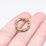WYSIWYG 10pcs 17x17mm Charms Connector Jewelry Findings DIY Accessories Circle Pendant KC Gold Color Antique Silver Color