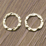 WYSIWYG 10pcs 17x17mm Charms Connector Jewelry Findings DIY Accessories Circle Pendant KC Gold Color Antique Silver Color