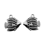 WYSIWYG 10pcs 17x17mm Fish Charms For Jewelry Making Jewelry Accessories Antique Silver Plated Antique Bronze Plated