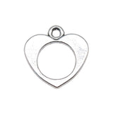 WYSIWYG 10pcs 17x17mm Hollow Heart Charms Pendants For Jewelry Making 2 Colors Antique Silver Plated Antique Bronze Plated