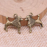 WYSIWYG 10pcs 17x18mm Poodle Puppy Charms Pendants For Jewelry Making DIY Jewelry Findings Jewelry Accessories