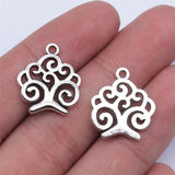 WYSIWYG 10pcs 17x19mm Antique Silver Color Tree Charms Pendant For Jewelry Making DIY Jewelry Findings