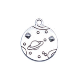 WYSIWYG 10pcs 17x20mm Antique Silver Color Space Universe Planet Astral Charms Pendant For DIY Jewelry Making