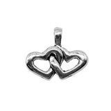 WYSIWYG 10pcs 17x21mm Double Heart Pendant Charms Antique Silver Color For Jewelry Making Zinc Alloy Jewelry Findings