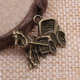 WYSIWYG 10pcs 17x22mm Carriage Charms Antique Bronze Color For DIY Jewelry Making Zinc Alloy Charms Pendant Jewelry Findings