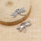 WYSIWYG 10pcs 17x25mm Dragonfly Charms For Jewelry Making Jewelry Accessories Antique Silver Plated Antique Bronze Plated