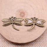 WYSIWYG 10pcs 17x25mm Dragonfly Charms For Jewelry Making Jewelry Accessories Antique Silver Plated Antique Bronze Plated