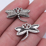 WYSIWYG 10pcs 17x25mm Dragonfly Charms For Jewelry Making Jewelry Accessories Antique Silver Plated Antique Bronze Plated