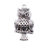 WYSIWYG 10pcs 17x31mm Owl Charms For Jewelry Making Antique Silver Plated Antique Bronze Color Jewelry Findings
