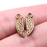 WYSIWYG 10pcs 17x5mm Watermelon Charms For Jewelry Making Antique Bronze Color Charms Pendants Jewelry Accessories