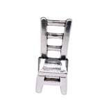 WYSIWYG 10pcs 17x7x6mm 3D Chair Charm Pendants For Jewelry Making Antique Silver Color 3D Chair Pendants Charm Chair