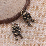 WYSIWYG 10pcs 17x9mm Pendant Robot Robot Charm Pendants For Jewelry Making Antique Silver Color Robot Pendants