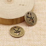 WYSIWYG 10pcs 18mm 3 Colors Antique Gold Color Antique Silver Color Antique Bronze Reindeer Deer Charms Pendant
