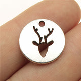 WYSIWYG 10pcs 18mm 3 Colors Antique Gold Color Antique Silver Color Antique Bronze Reindeer Deer Charms Pendant