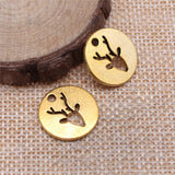 WYSIWYG 10pcs 18mm 3 Colors Antique Gold Color Antique Silver Color Antique Bronze Reindeer Deer Charms Pendant