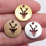 WYSIWYG 10pcs 18mm 3 Colors Antique Gold Color Antique Silver Color Antique Bronze Reindeer Deer Charms Pendant