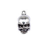 WYSIWYG 10pcs 18x10mm Antique Silver Color Skull Charms For Jewelry Making