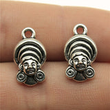 WYSIWYG 10pcs 18x10mm Egyptian Statues Charms Antique Silver Color Pendant Charms For Jewelry Making Jewelry Findings