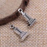 10pcs 18x10mm Skyscraper Charms DIY Jewelry Findings Antique Silver Color Antique Bronze Color For Jewelry Making EF4638