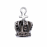 WYSIWYG 10pcs 18x11mm Antique Silver Color Crown Charms Pendant For Jewelry Making DIY Jewelry Findings