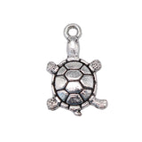 WYSIWYG 10pcs 18x11mm Turtle Pendant Antique Silver Color Sea Turtle Charm Sea Turtle Pendant For Jewelry Making