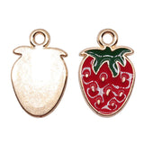 WYSIWYG 10pcs 18x12mm Strawberry Charms KC Gold Color Plated For DIY Jewelry Making Zinc Alloy Charms Pendant Jewelry Findings