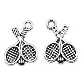 WYSIWYG 10pcs 18x14mm Pendant Tennis Racket Tennis Racket Ball Charm Pendants For Jewelry Making Tennis Racket Pendants