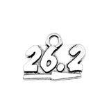 WYSIWYG 10pcs 18x15mm 26.2 Full Marathon Running Charms Antique Silver Color For Jewelry Making Charms Pendant Jewelry Findings