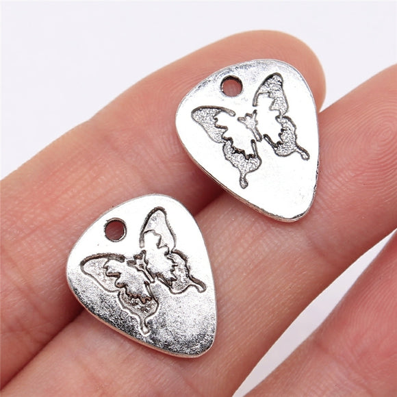 WYSIWYG 10pcs 18x15mm Antique Silver Color Butterfly Charms Pendant For Jewelry Making