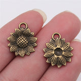 10pcs 18x15mm Sun Flower Pendants Sunflower Flower Charm Pendants Sunflower Pendants For Jewelry Making EF4101