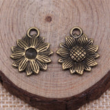10pcs 18x15mm Sun Flower Pendants Sunflower Flower Charm Pendants Sunflower Pendants For Jewelry Making EF4101