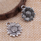 10pcs 18x15mm Sun Flower Pendants Sunflower Flower Charm Pendants Sunflower Pendants For Jewelry Making EF4101