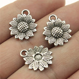 10pcs 18x15mm Sun Flower Pendants Sunflower Flower Charm Pendants Sunflower Pendants For Jewelry Making EF4101