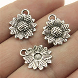 10pcs 18x15mm Sun Flower Pendants Sunflower Flower Charm Pendants Sunflower Pendants For Jewelry Making EF4101
