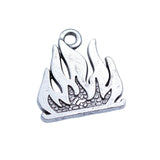 WYSIWYG 10pcs 18x16mm Antique Silver Color Flame Charms Pendant For DIY Jewelry Making Handmade Jewelry Craft Findings