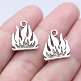 WYSIWYG 10pcs 18x16mm Antique Silver Color Flame Charms Pendant For DIY Jewelry Making Handmade Jewelry Craft Findings