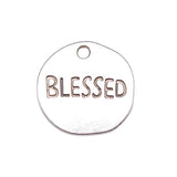 WYSIWYG 10pcs 18x18mm Blessed Plate Charms Antique Silver Color Pendant Charms Jewelry Findings For Jewelry Making
