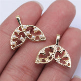 WYSIWYG 10pcs 18x19mm Whale Tail Charms Electrophoresis KC Gold Color Plated For Jewelry Making DIY Charms Jewelry Findings