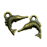 WYSIWYG 10pcs 18x20mm Swordfish Charms For Jewelry Making DIY Jewelry Findings Antique Silver Color Antique Bronze Color