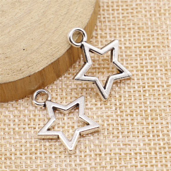 WYSIWYG 10pcs 18x21mm Hollow Pentagram Charms Pendants For Jewelry Making DIY Jewelry Findings Jewelry Accessories