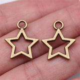 WYSIWYG 10pcs 18x21mm Hollow Pentagram Charms Pendants For Jewelry Making DIY Jewelry Findings Jewelry Accessories