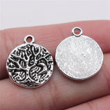 WYSIWYG 10pcs 18x21mm Moon Tree Pendant Charms Antique Silver Color For Jewelry Making Zinc Alloy Jewelry Findings
