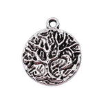 WYSIWYG 10pcs 18x21mm Moon Tree Pendant Charms Antique Silver Color For Jewelry Making Zinc Alloy Jewelry Findings