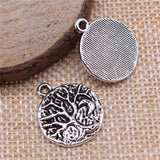 WYSIWYG 10pcs 18x21mm Moon Tree Pendant Charms Antique Silver Color For Jewelry Making Zinc Alloy Jewelry Findings